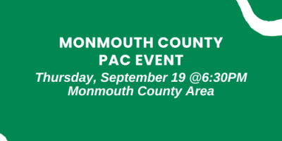 Monmouth County PAC event on Thursday, September 19 at 6:30PM