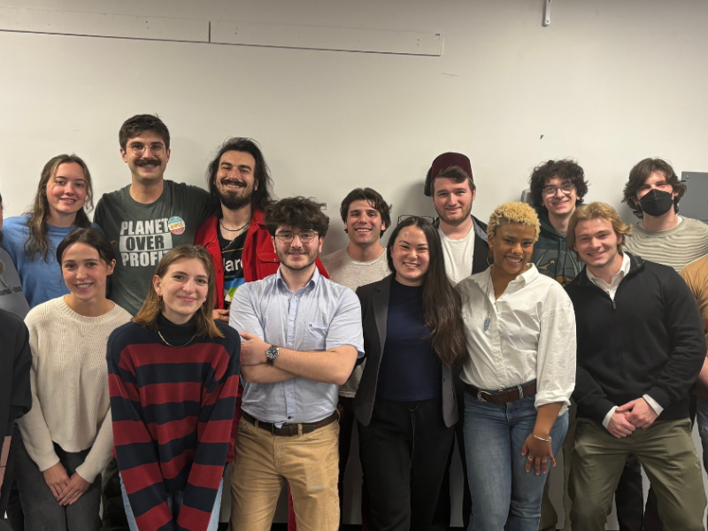 Group of Rutgers University Students, NJLCV staff, and CRAN members stand together for a group picture